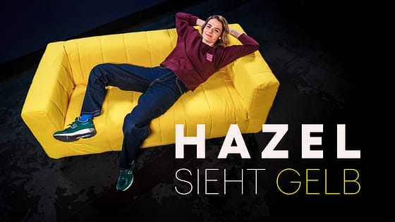 „Hazel sieht gelb” – und trifft ins Schwarze Hazel Brugger mit eigenem Comedy-Talk-Format exklusiv auf Pluto TV