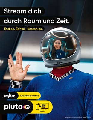 Neue Brand-Kampagne: Pluto TV streamt mit Plutonauts durch Raum und Zeit