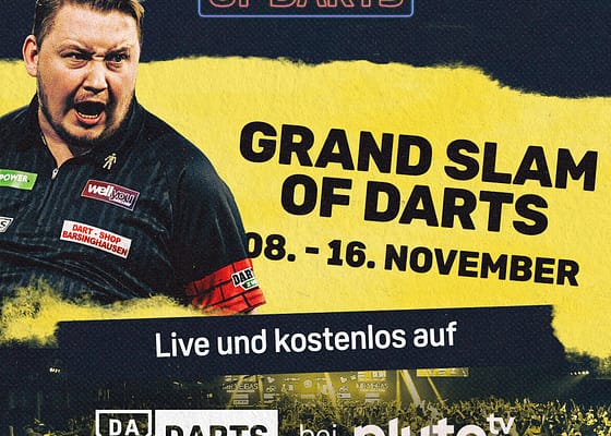 Darts-Highlight des Jahres live & kostenlos | Grand Slam of Darts 2025 auf DAZN Darts x Pluto TV
